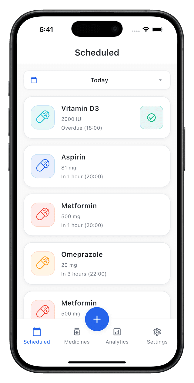Pill Mind App Interface